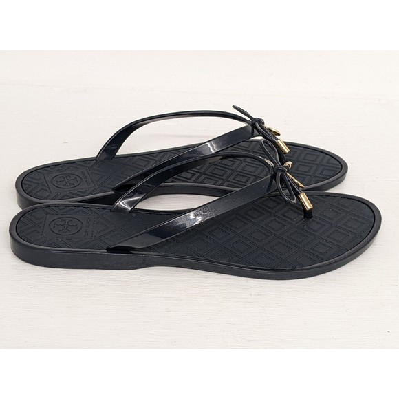 Tory Burch Black Bow Sandals - Picture 3 of 8
